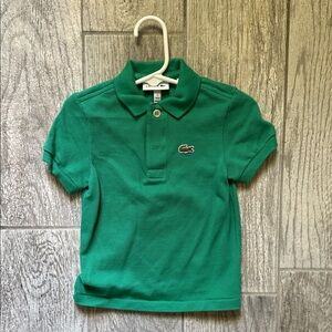 EUC Lacoste Kids Polo Shirt size 2 in Vibrant Green
